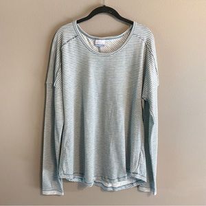Columbia Easygoing Long Sleeve Stripe Scoop Neck XL